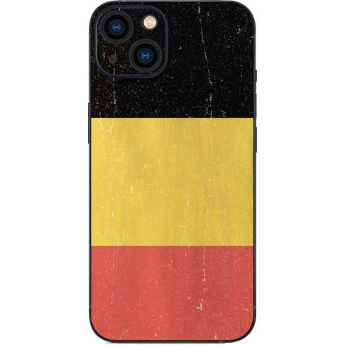 Belgium Flag Distressed iPhone 15 Skin
